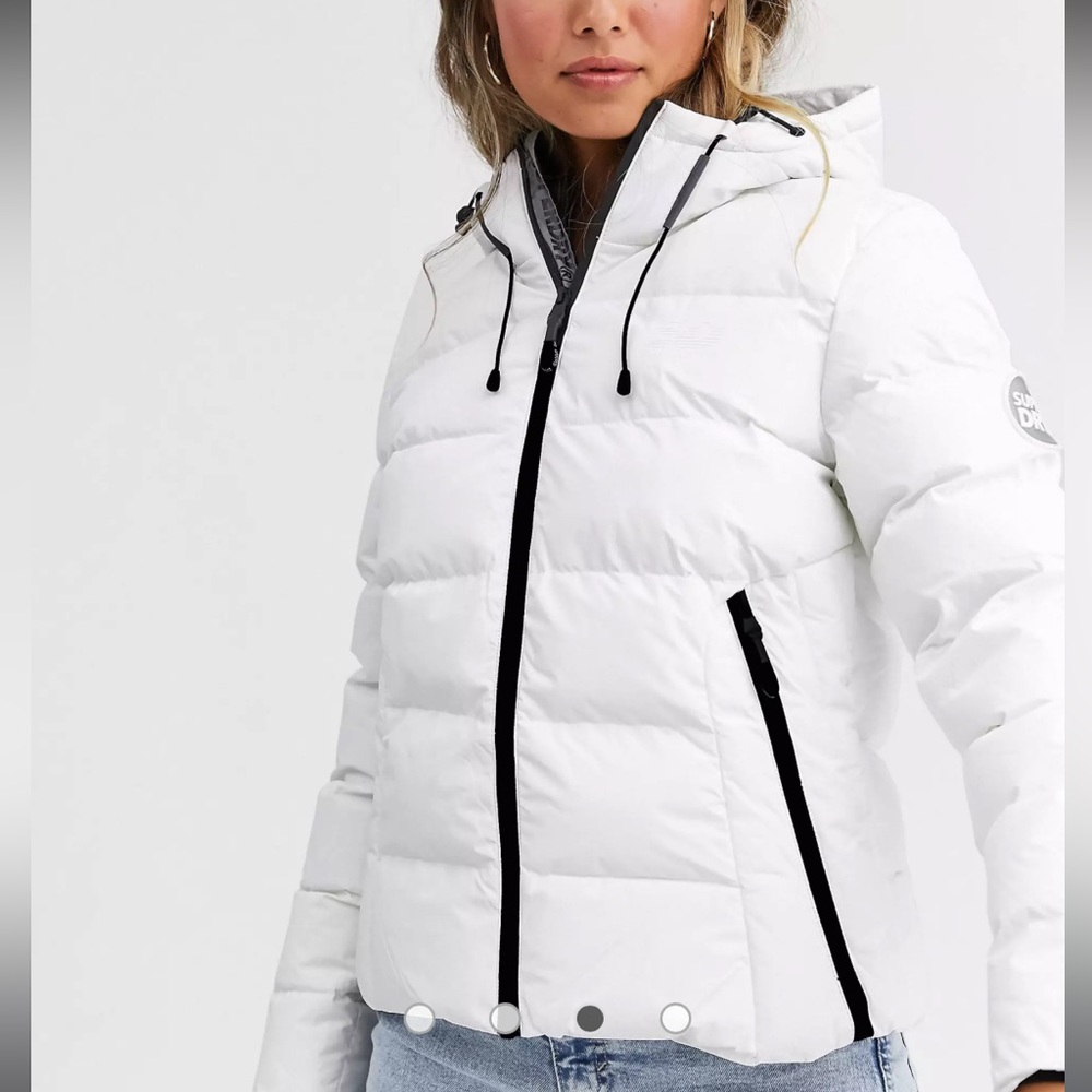 Superdry Spirit Puffer Icon Jacket - White US 2